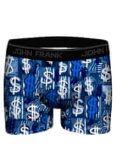 John Frank Pánské boxerky JOHN FRANK JFBDMOD119 Dollar glory Modrá XL