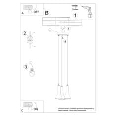 Intesi Betonová závěsná lampa REA 3P