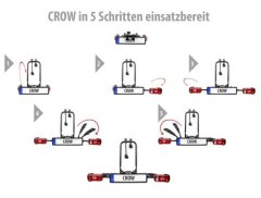 EUFAB Nosič kol Crow Plus - 2 kola, na tažné zařízení