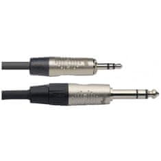 Stagg NAC2MPSPSR, propojovací kabel Jack 3,5 mm - Jack 6,3 mm stereo, 2m