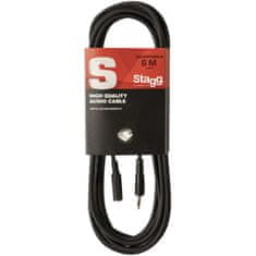 Stagg SAC6MPSBMJS, kabel prodlužovací stereo MINI JACK/MINI JACK, 6m