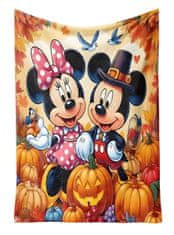 EXCELLENT Mikroplyšová hřejivá deka 150x200 cm - Halloween/Mickey a Minnie