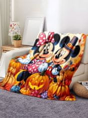 EXCELLENT Mikroplyšová hřejivá deka 150x200 cm - Halloween/Mickey a Minnie