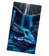 EXCELLENT Plážová osuška modrá 80x160 cm - Ferrari 488 Spider