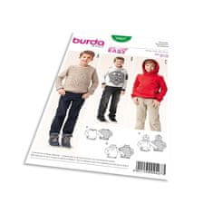 Burda Střih Burda 9407 - Jednoduchá dětská mikina, svetr