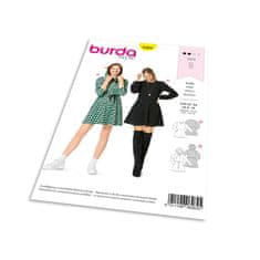 Burda Střih Burda 6264 - žerzejové šaty, mikinové šaty, mini šaty