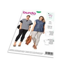 Burda Střih Burda 6445 - Jednoduché tričko pro plnoštíhlé