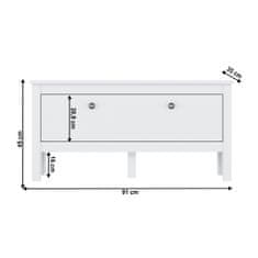 KONDELA Botník (skříňka na boty) Olje 1K - bílá