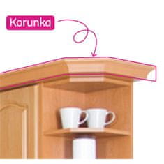 KONDELA Koruna ke kuchyňské skříňce Lora New MDF LC Klasik - olše