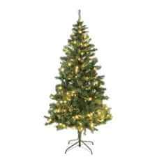 KONDELA Vánoční stromek s osvětlením Christmas Typ 5 LED450 180 cm - zelená