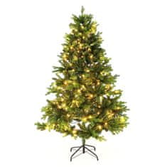 KONDELA Vánoční stromek s osvětlením Christmas Typ 6 LED300 180 cm - zelená