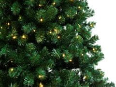 KONDELA Vánoční stromek s osvětlením Christmas Typ 5 LED450 220 cm - zelená