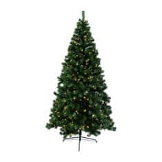 KONDELA Vánoční stromek s osvětlením Christmas Typ 5 LED450 220 cm - zelená