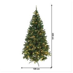 KONDELA Vánoční stromek s osvětlením Christmas Typ 5 LED450 220 cm - zelená