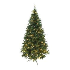 KONDELA Vánoční stromek s osvětlením Christmas Typ 5 LED450 220 cm - zelená