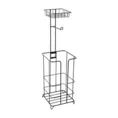 KONDELA Kovový stojan na toaletní papír Merdo - černá