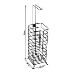 KONDELA Kovový stojan na toaletní papír Janos - černá