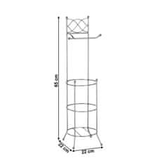 KONDELA Kovový stojan na toaletní papír Brizo - stříbrná