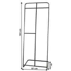 KONDELA Stojan na šaty Kilby - černá