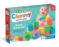 Clementoni Soft Clemmy Sada 12 měkkých kostek