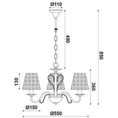 ACA ACA Lighting Vintage závěsné svítidlo EG169753PBC