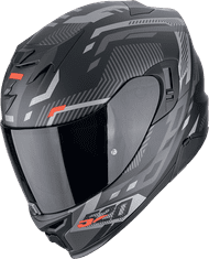 SCORPION Moto přilba EXO-520 EVO AIR RANKA matná černo/stříbrno/červená XS