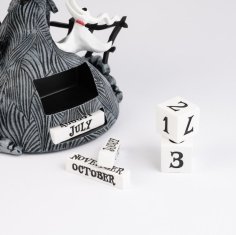 CurePink Věčný 3D kalendář Nightmare Before Christmas|Ukradené Vánoce (12 x 23 x 12 cm)