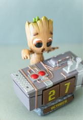 CurePink Věčný 3D kalendář Marvel|Guardians Of The Galaxy|Strážci galaxie: Groot (14 x 12 x 10 cm)