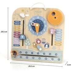 LEBULA Dřevěný kalendář a hodiny VIGA PolarB