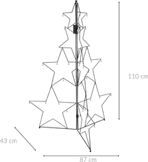 Mondex Skládací vánoční stromeček Tressia 110 cm černý