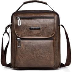 IZMAEL Pánská Crossbody Taška WEIXIER Hank-Tmavě Hnědá KP35443