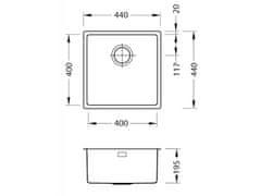 Alveus KOMBINO 30 SAT 400x400x195 U