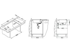 Alveus NIAGARA 70 G-91 černá (780x435mm)+ pop- up sifon