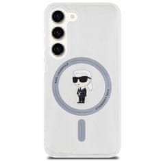 Karl Lagerfeld Originální kryt KARL LAGERFELD hardcase IML Ikonik MagSafe KLHMS24SHFCKNOT pro Samsung Galaxy S24 , barva čirá