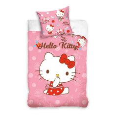 Carbotex  Povlečení bavlna do postýlky Hello Kitty Malá Mlsalka 100x135, 40x60 cm