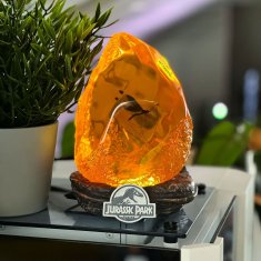 CurePink Dekorativní lampa Jurassic Pak|Jurský park: Amber s komárem (10 x 16 x 11 cm)