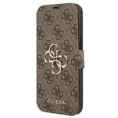 Guess Kryt Guess GUBKP13L4GMGBR Apple iPhone 13 Pro brown book 4G Big Metal Logo