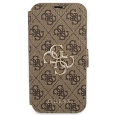 Guess Kryt Guess GUBKP13L4GMGBR Apple iPhone 13 Pro brown book 4G Big Metal Logo