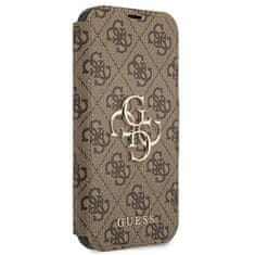 Guess Kryt Guess GUBKP13L4GMGBR Apple iPhone 13 Pro brown book 4G Big Metal Logo