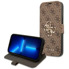 Guess Kryt Guess GUBKP13L4GMGBR Apple iPhone 13 Pro brown book 4G Big Metal Logo