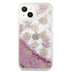 Guess Kryt Guess GUHCP13SLGPEPI Apple iPhone 13 mini pink hardcase Peony Liquid Glitter