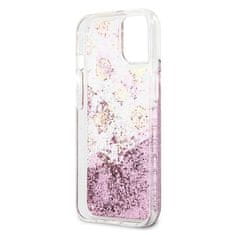 Guess Kryt Guess GUHCP13SLGPEPI Apple iPhone 13 mini pink hardcase Peony Liquid Glitter