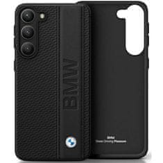 MobilPouzdra.cz Kryt BMW BMHCS23M22RDPK Samsung Galaxy S23+ Plus black hardcase Leather Textured & Stripe