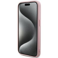 Guess Kryt Guess GUHCP14XPSAIRSP Apple iPhone 14 Pro Max hardcase Saffiano Iridescent Script pink