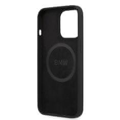 MobilPouzdra.cz Kryt BMW BMHMP13LSLBLBK Apple iPhone 13 Pro black hardcase Silicone Signature Logo Magsafe