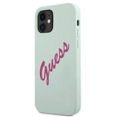 Guess Kryt Guess GUHCP12SLSVSBF Apple iPhone 12 mini blue fuschia hardcase Silicone Vintage