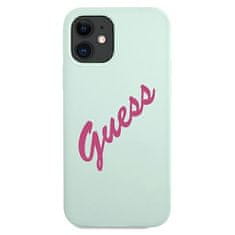 Guess Kryt Guess GUHCP12SLSVSBF Apple iPhone 12 mini blue fuschia hardcase Silicone Vintage