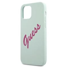 Guess Kryt Guess GUHCP12SLSVSBF Apple iPhone 12 mini blue fuschia hardcase Silicone Vintage