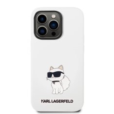 Karl Lagerfeld Kryt Karl Lagerfeld KLHCP14LSNCHBCH Apple iPhone 14 Pro hardcase white Silicone Choupette