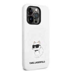 Karl Lagerfeld Kryt Karl Lagerfeld KLHCP14LSNCHBCH Apple iPhone 14 Pro hardcase white Silicone Choupette